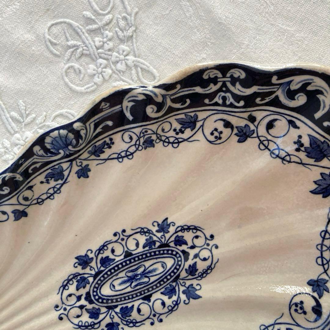 ♪フランスアンティーク ヴェイヤールボルドー シェル ラヴィエ プレート前菜皿