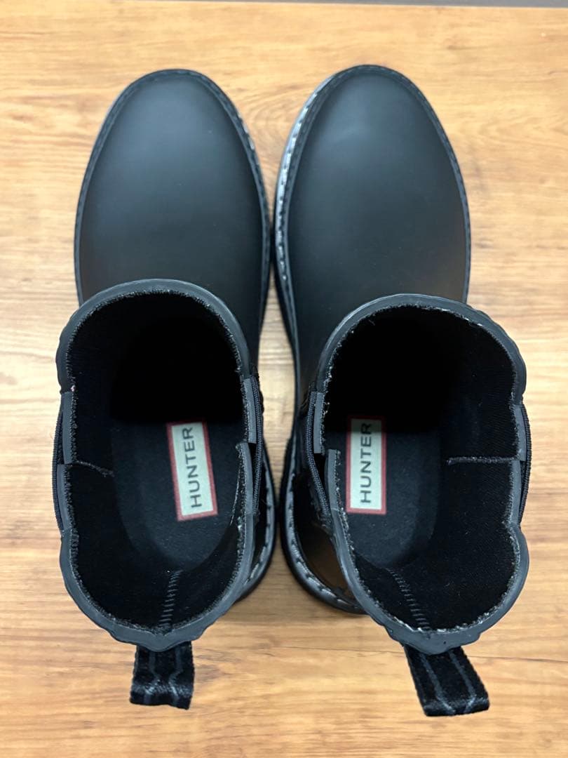 未使用◆Hunter リファインドステッチチェルシーブーツ 23cm