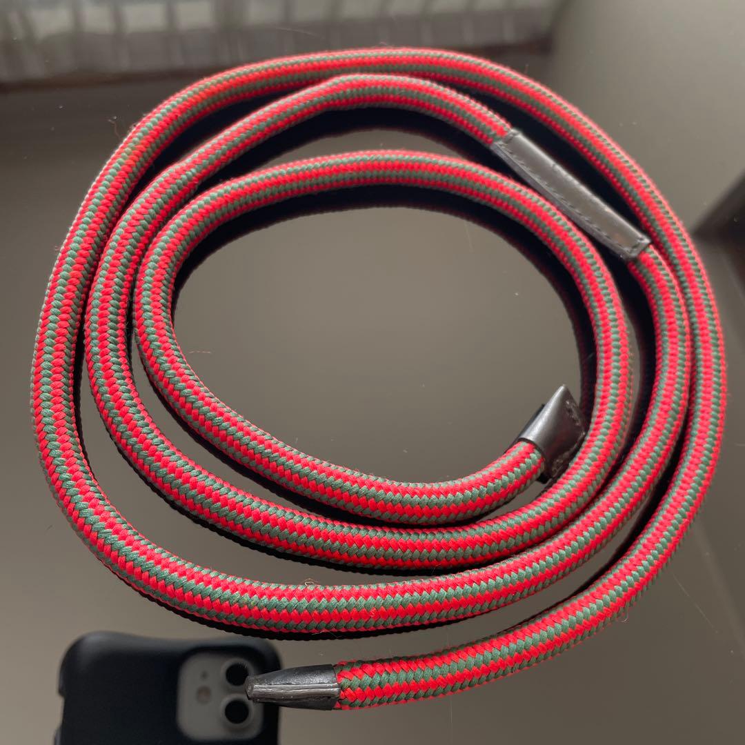 【激レア】GUCCI グッチ シェリーライン キャンバス×レザー ロープベルト