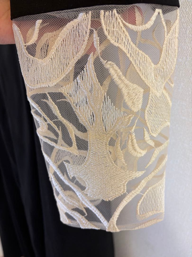 etoll バック刺繍フレアドレス