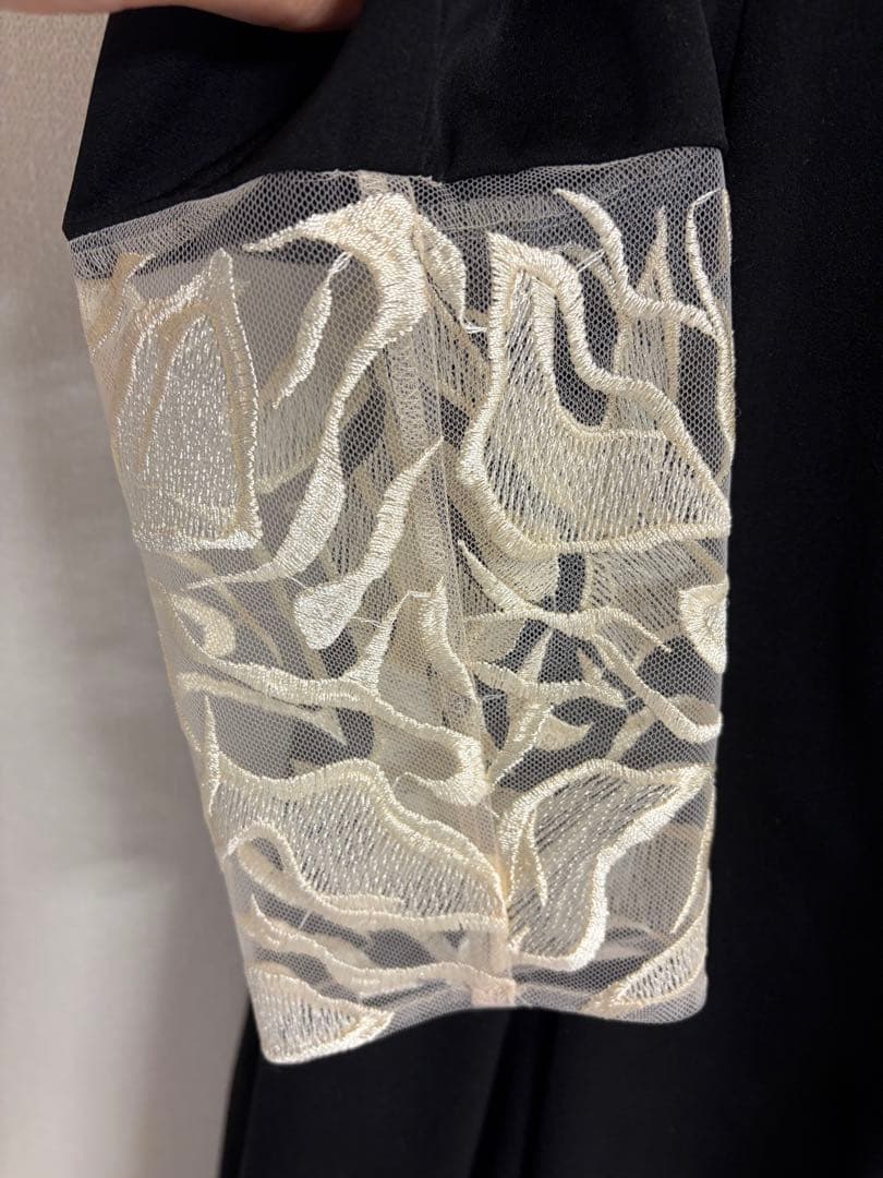 etoll バック刺繍フレアドレス