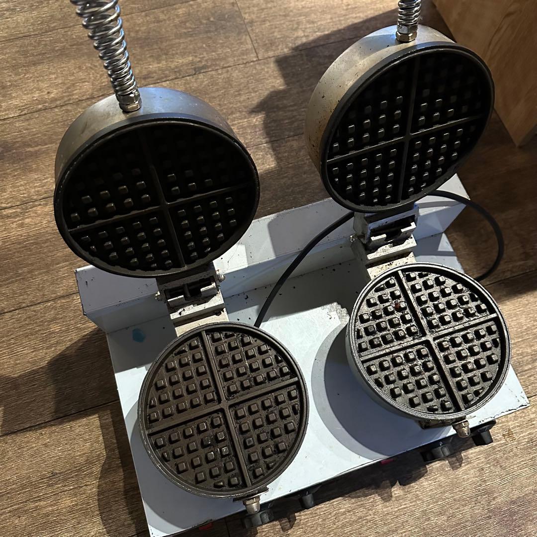 業務用 ダブルワッフルメーカー 温度調整付き