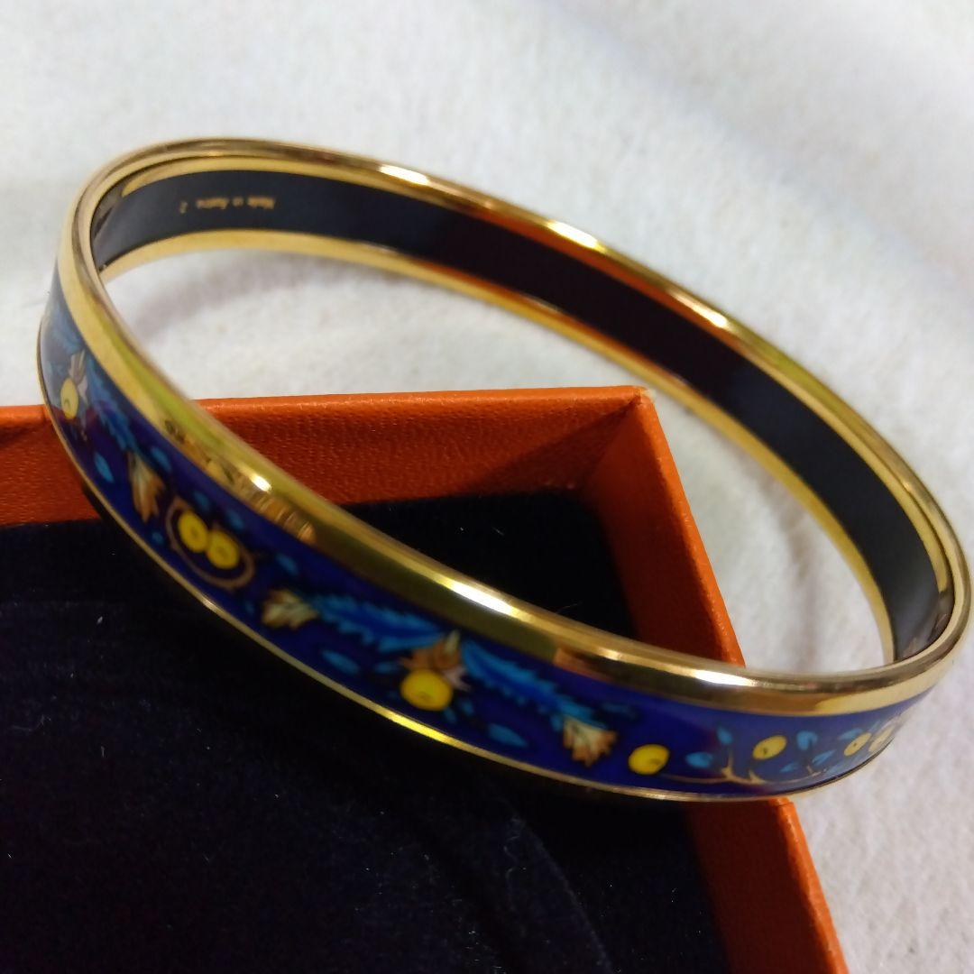 HERMES 花柄 バングル