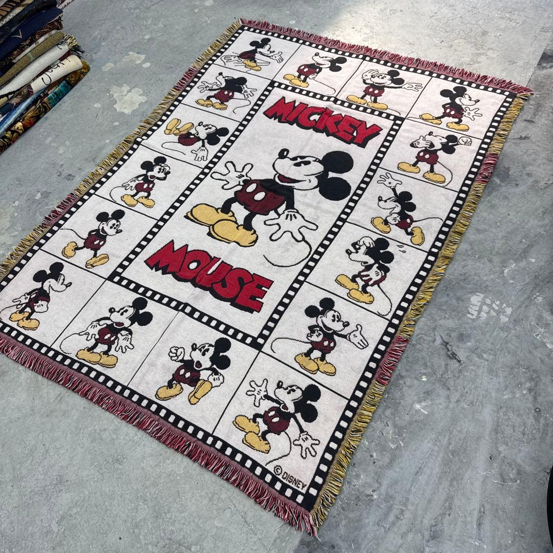 ディズニー　ミッキーマウス　マルチカバー　ソファカバー　ラグ　174x128
