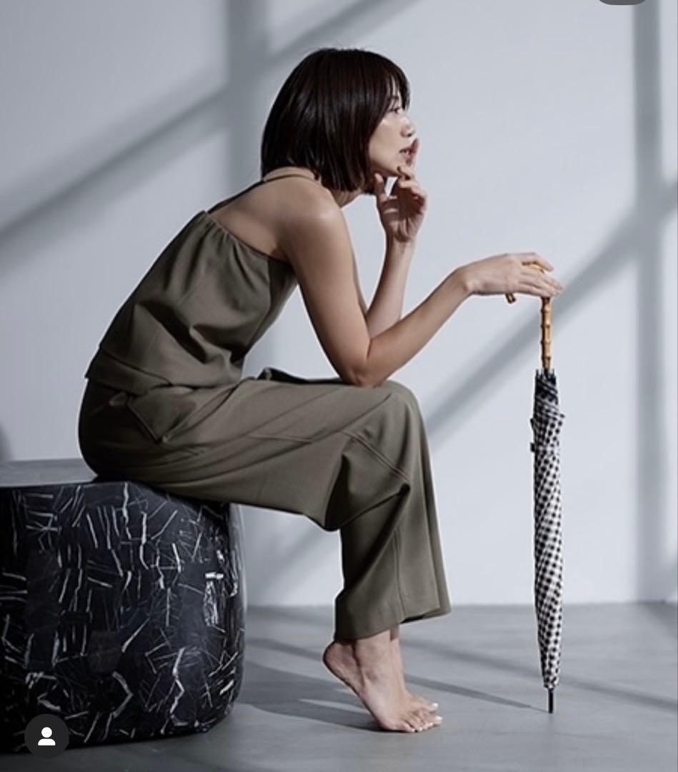 【新品未開封】東原亜希FORME 晴雨兼用長日傘ブラウンギンガムチェック