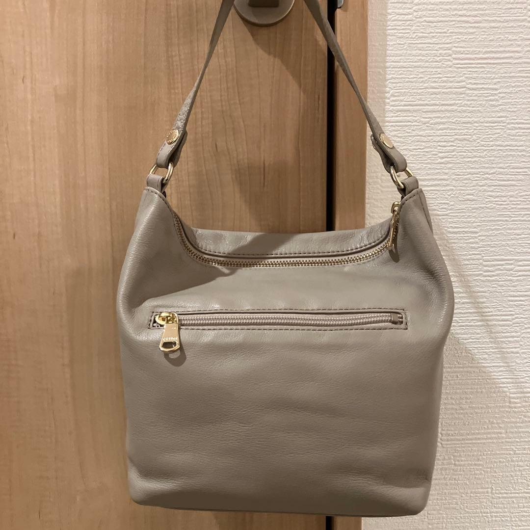 ☆最終お値下げ☆ラシット ソフトレザーショルダーバッグ　2way グレージュ