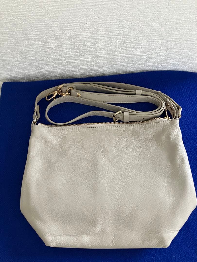 ☆最終お値下げ☆ラシット ソフトレザーショルダーバッグ　2way グレージュ