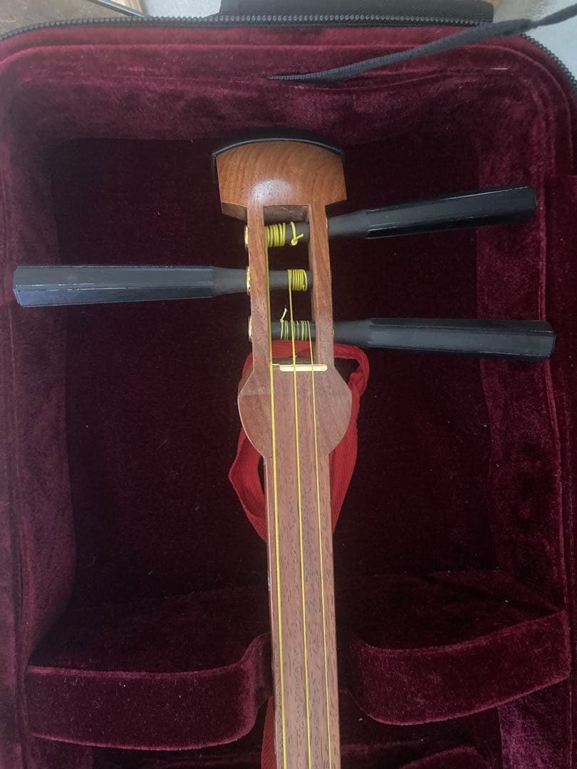中棹三味線　棹太さ2.6 本皮　猫皮