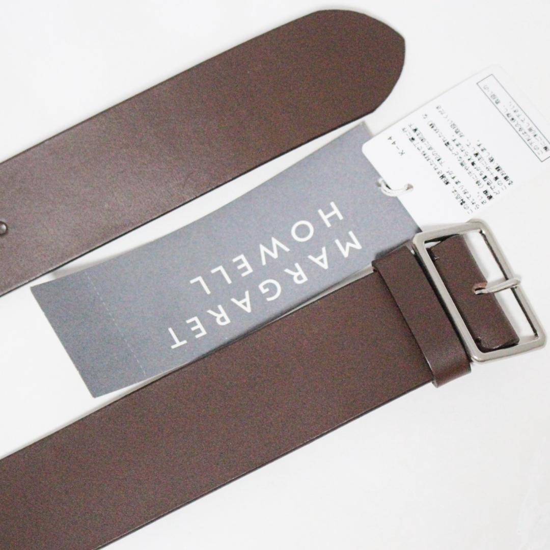 新品 マーガレットハウエル 定価25300円 タグ付 レザーベルト Lサイズ 茶