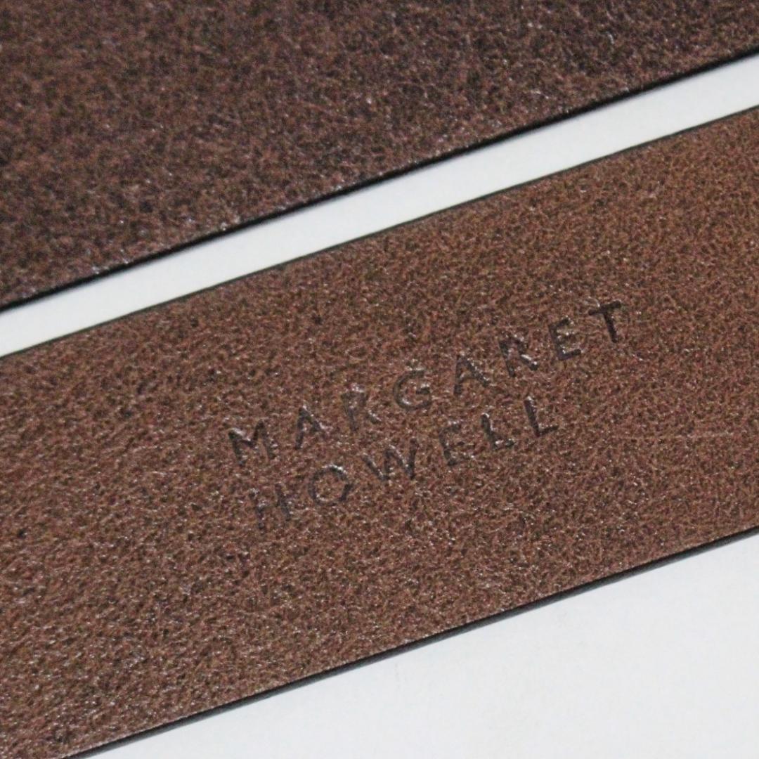 新品 マーガレットハウエル 定価25300円 タグ付 レザーベルト Lサイズ 茶