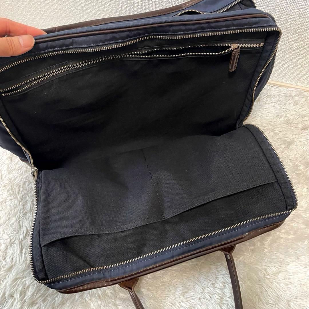 良品 フェリージ ビジネスバッグ1758 ネイビー✕ブラウン