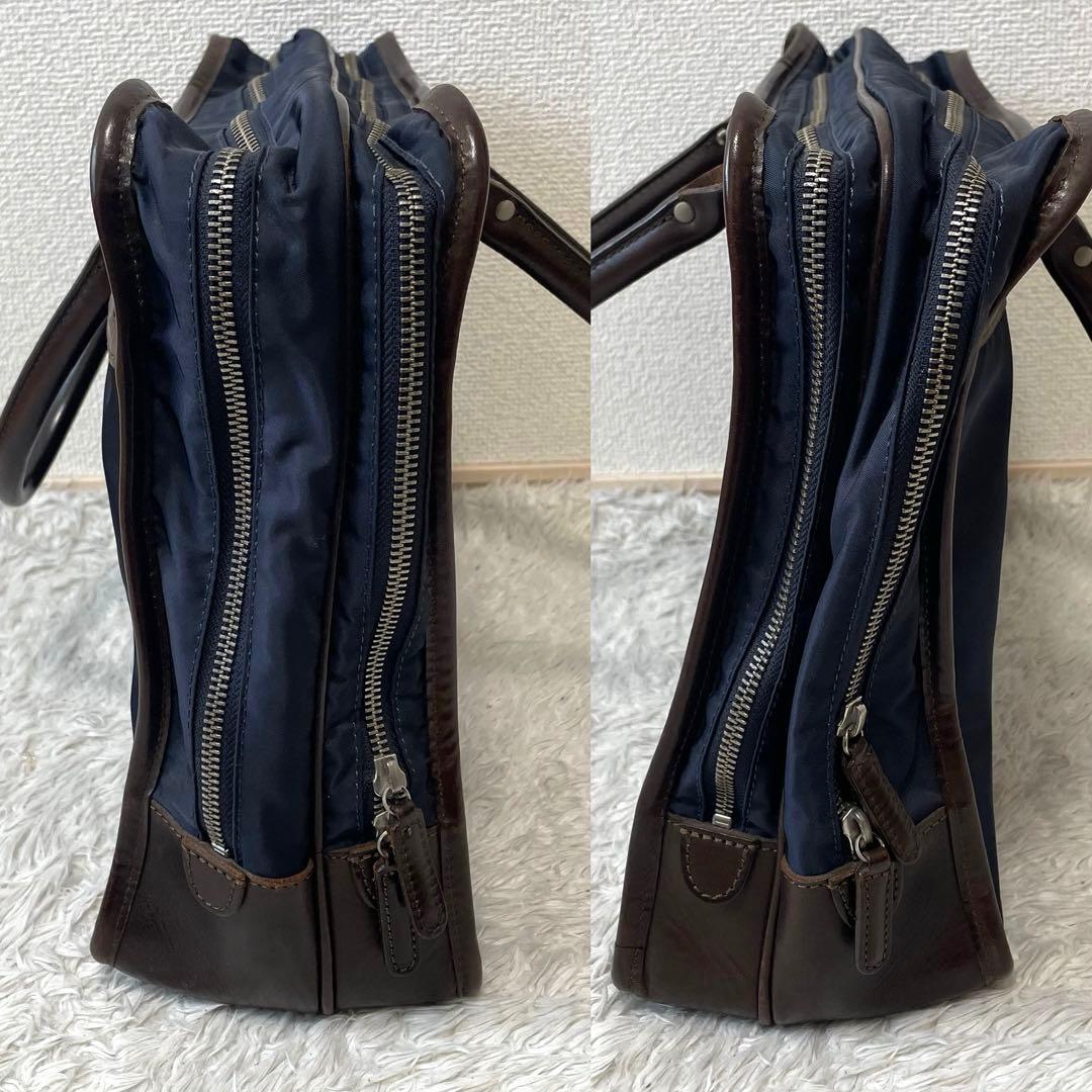 良品 フェリージ ビジネスバッグ1758 ネイビー✕ブラウン