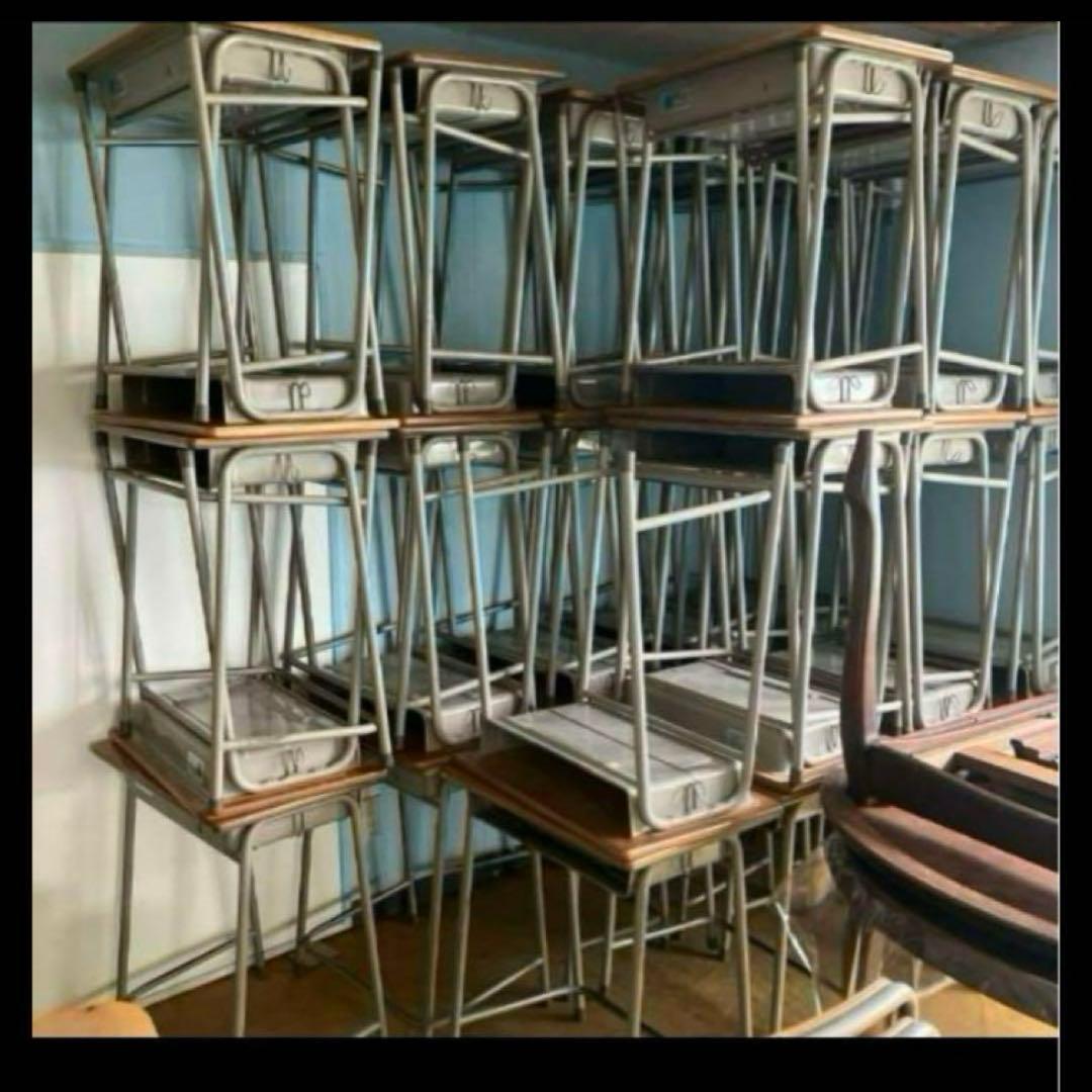 コクヨ 学習机 椅子 セット 大人用 学校机 塾 大量にあります 勉強机 レトロ