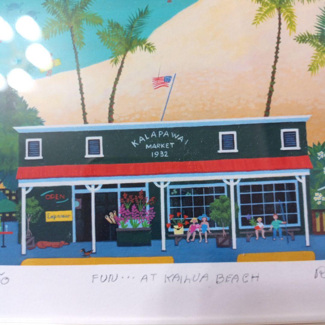 希少 ハワイ カイルアビーチ ロザリー プルッシングサイン入り