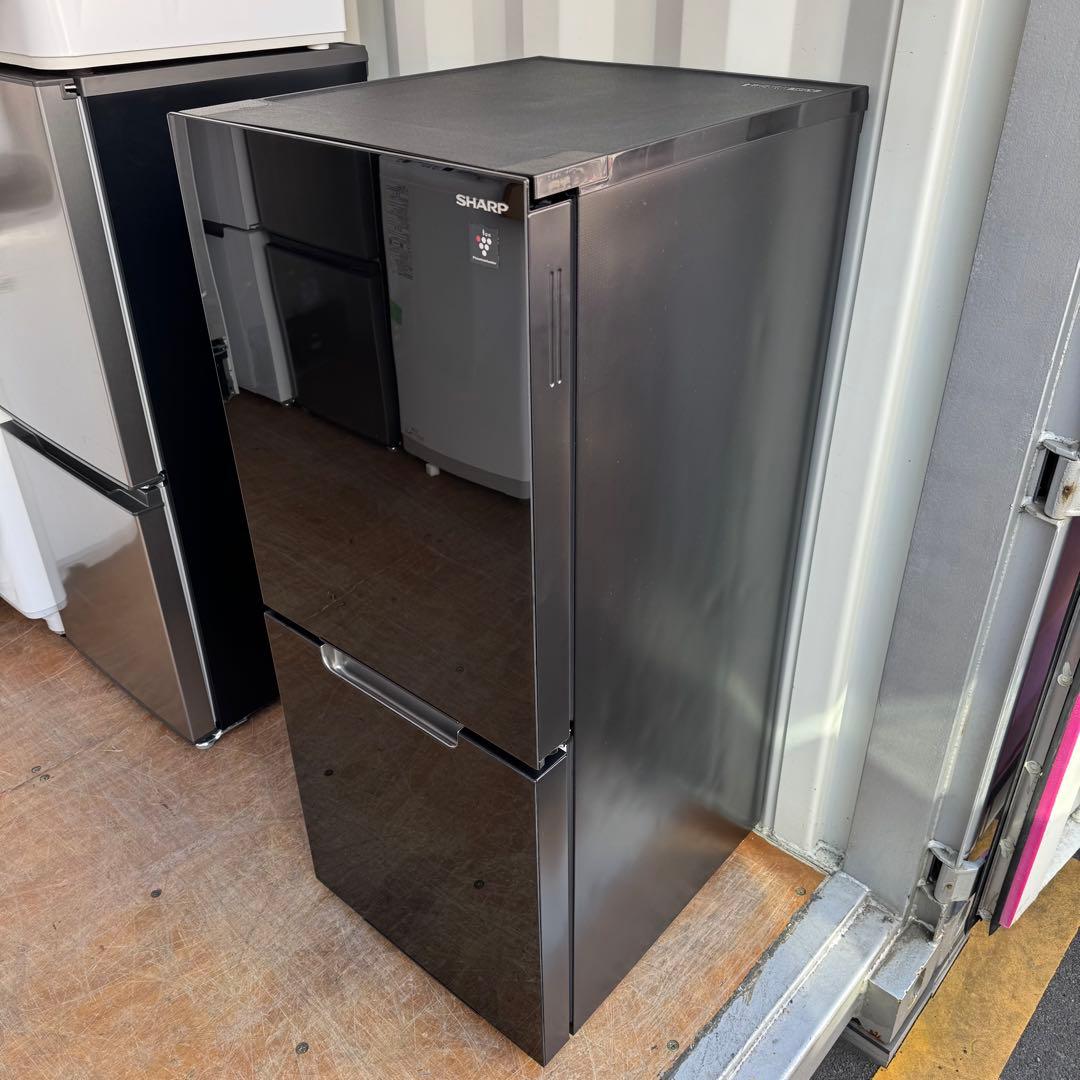 C7230★2023年製★未使用に近い★シャープ冷蔵庫ブラック　黒ガラス　洗濯機