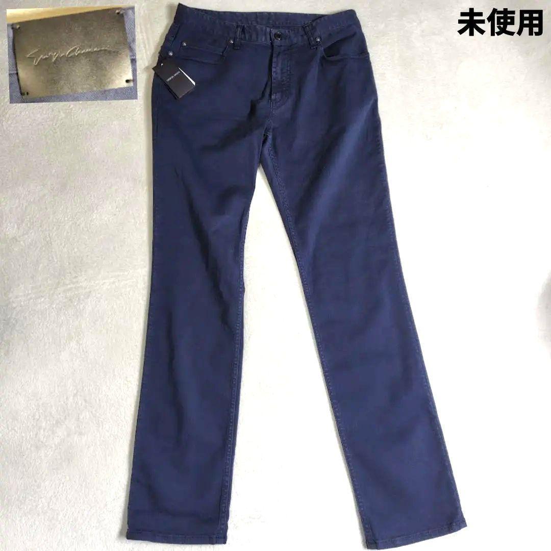 新品未使用　現行　XL　ジョルジオアルマーニ　チノパン　レザータグ　刺繍