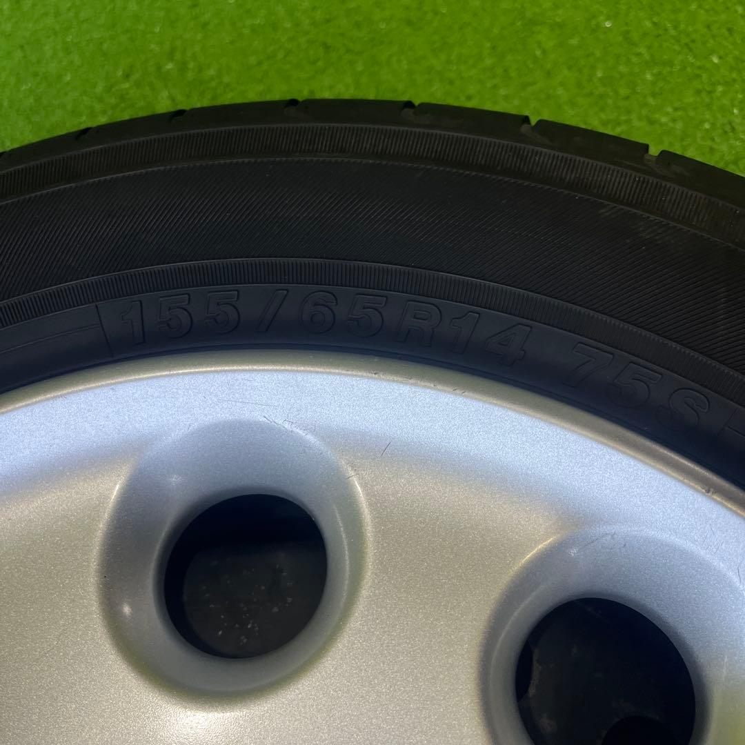 れ① 2本 ココア純正鉄ホイール　155/65R14セット！