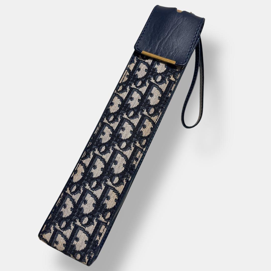 未使用品 ディオール 折りたたみ傘 トロッター オブリーク コンパクト ネイビー