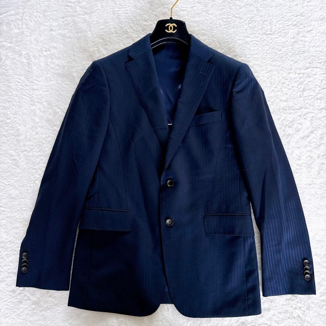 【PERSON'S FOR MEN】3ピース スーツ ネイビー YA4サイズ