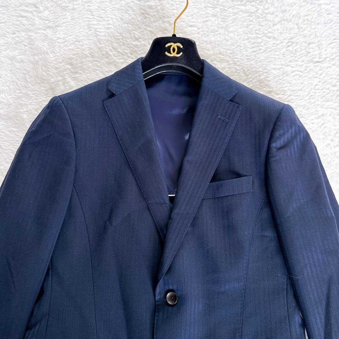 【PERSON'S FOR MEN】3ピース スーツ ネイビー YA4サイズ