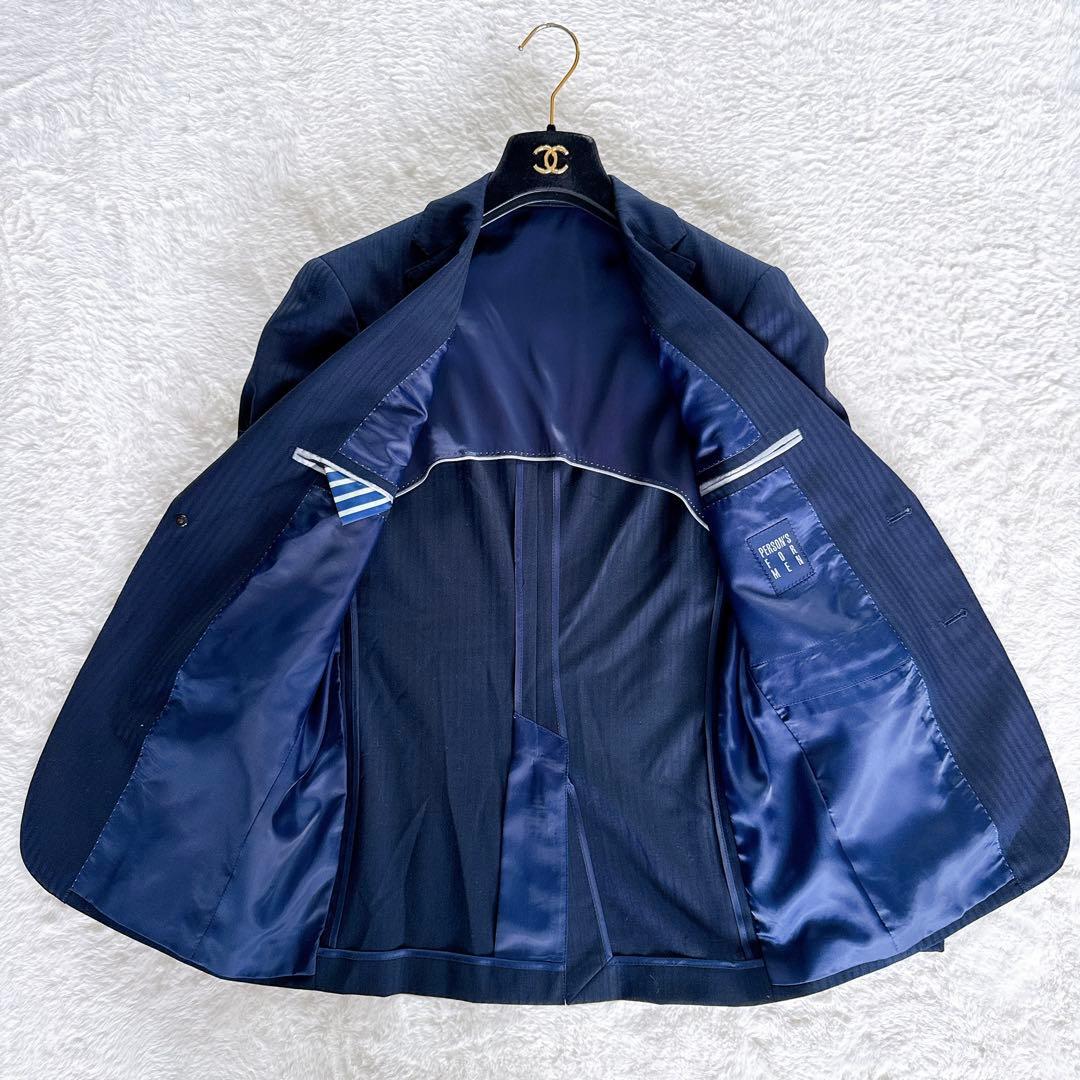 【PERSON'S FOR MEN】3ピース スーツ ネイビー YA4サイズ