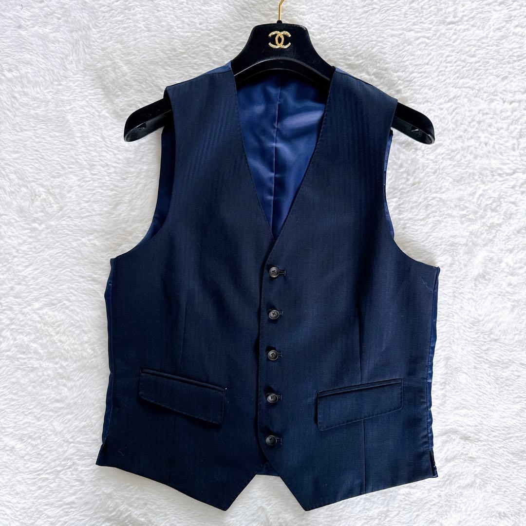 【PERSON'S FOR MEN】3ピース スーツ ネイビー YA4サイズ