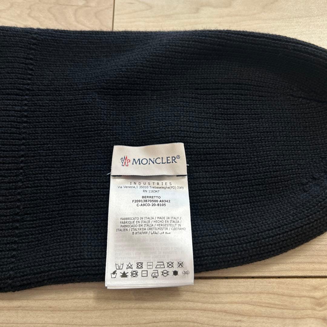 MONCLER 黒 ニット帽