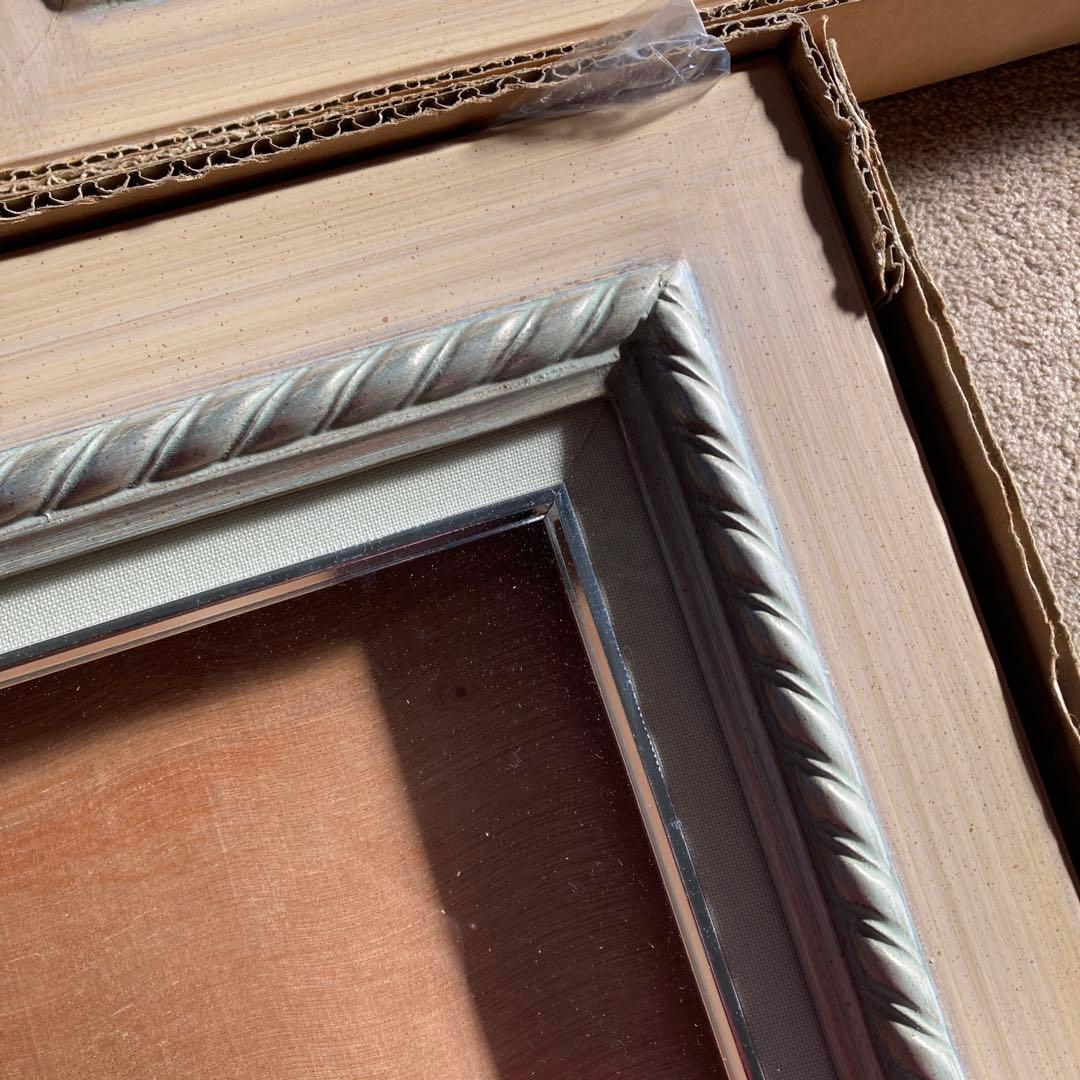 A F6号 内側青銅色混じりの銀色 油彩額縁 同種デザイン 3点まとめ売り