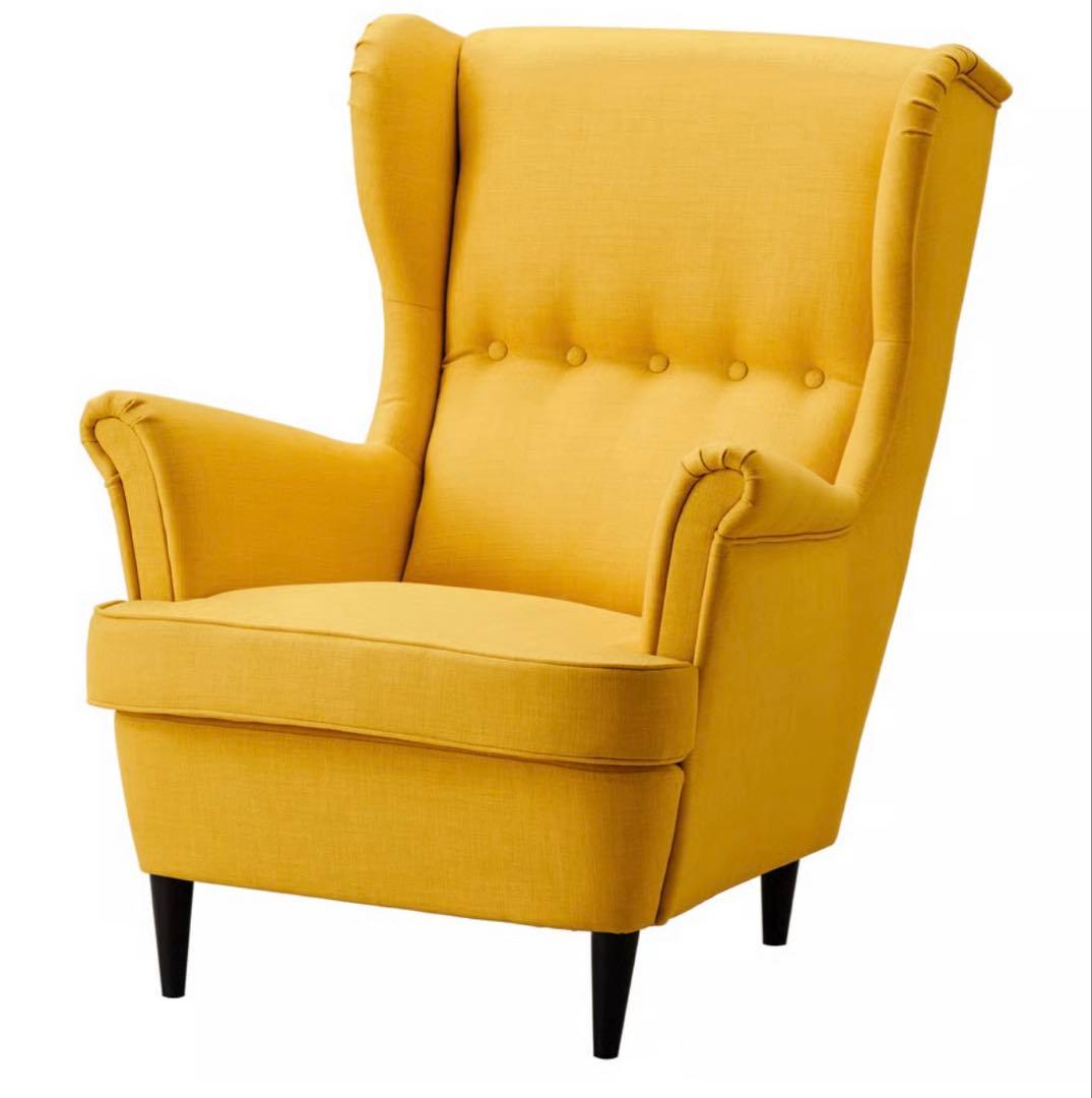 ま*.様 ikea strandmon yellow 黄色