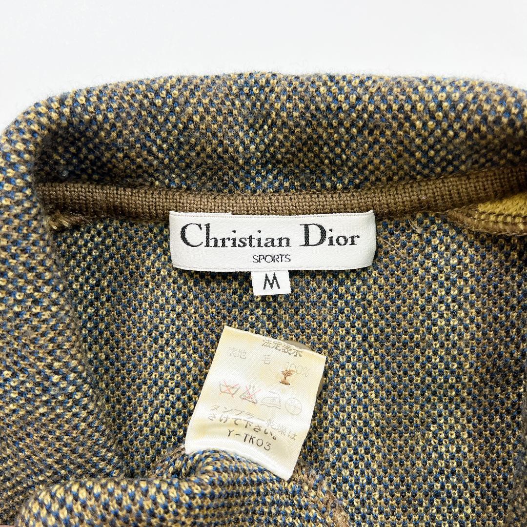 Christian Dior ヴィンテージ ニット ジャケット M ストライプ