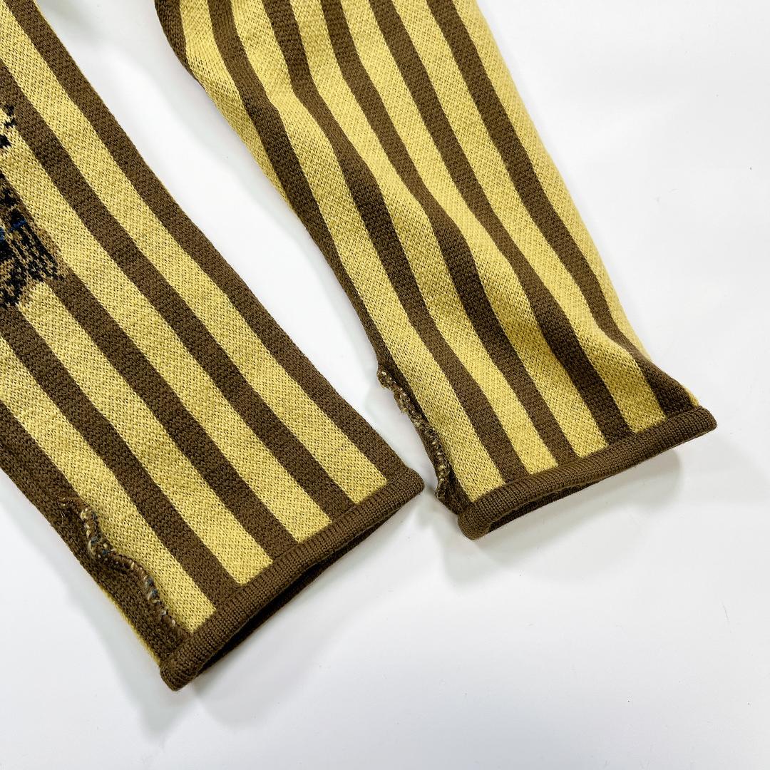 Christian Dior ヴィンテージ ニット ジャケット M ストライプ