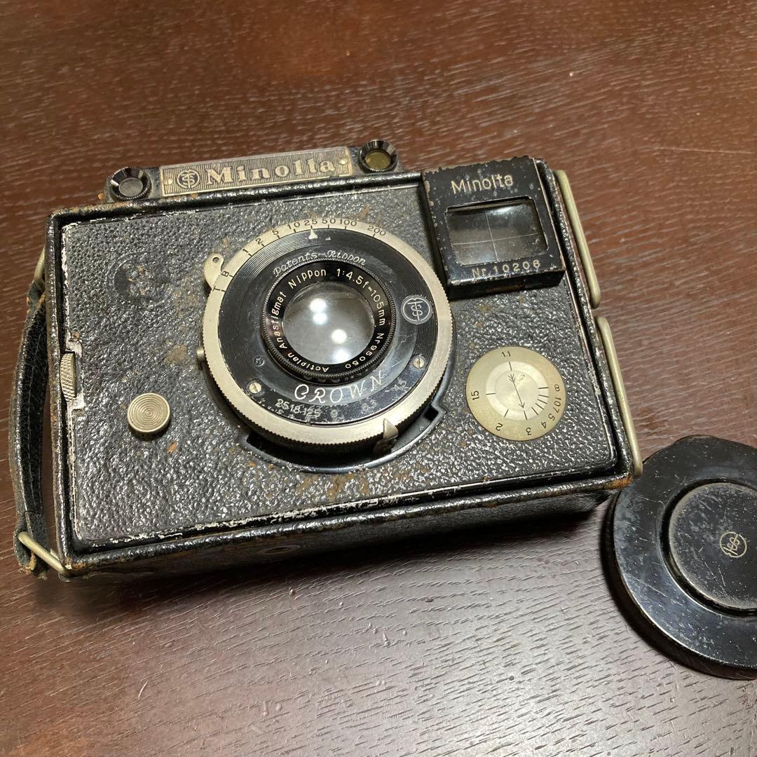 ミノルタ　クラシックカメラ　蛇腹　乾板