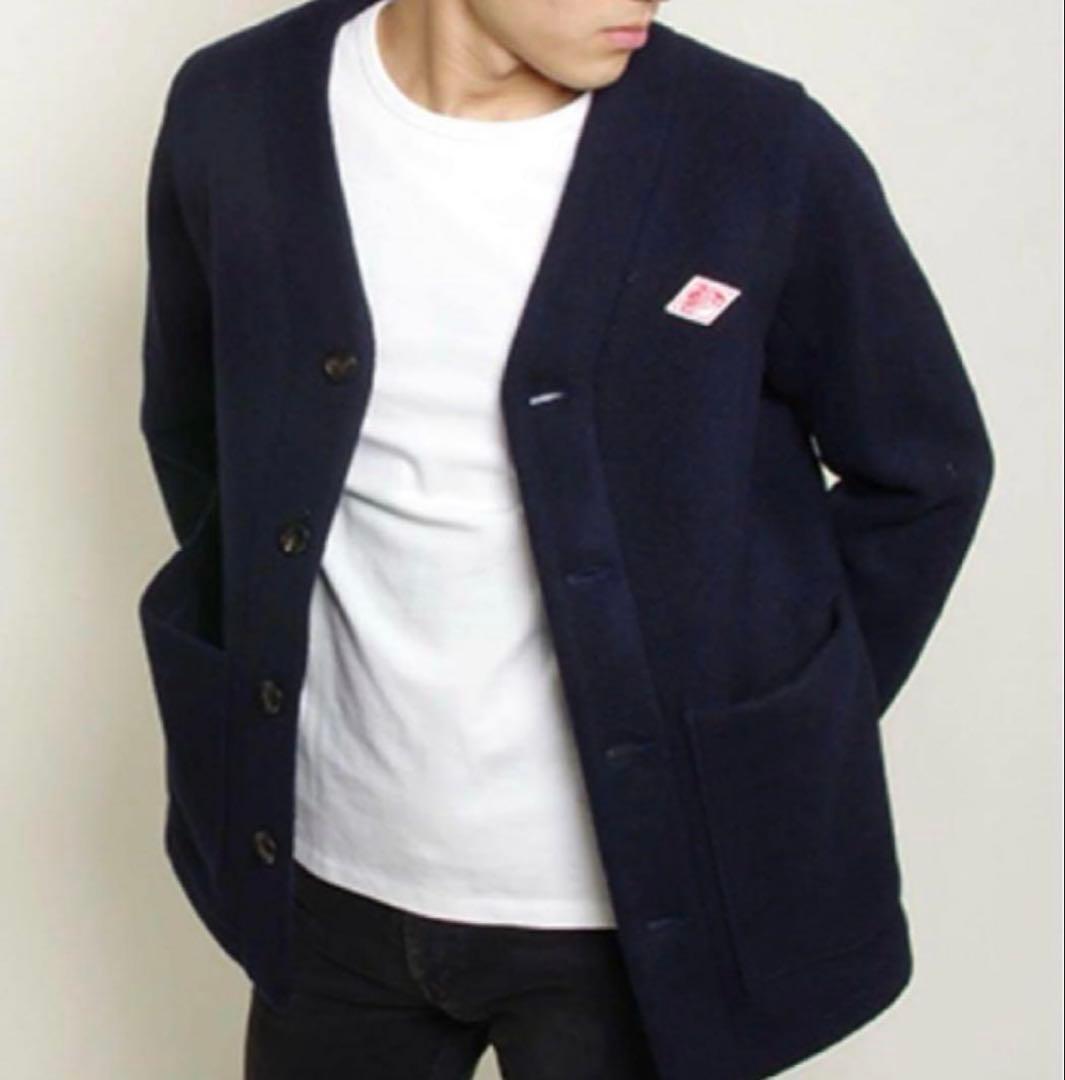 ダントン◾️ウールモッサノーカラージャケットカラーレスコート