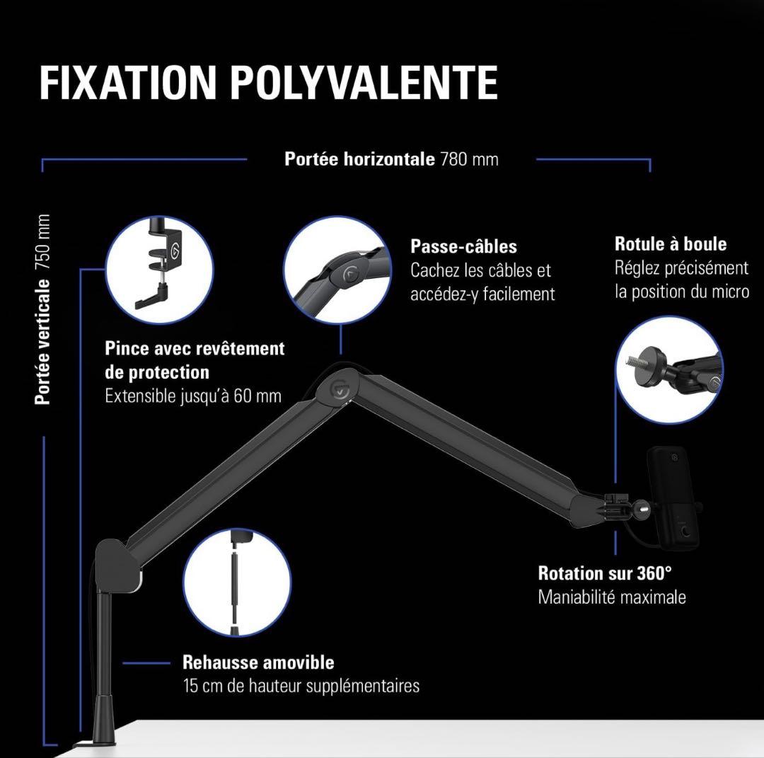 【Elgato】WAVE MIC ARM ブラック