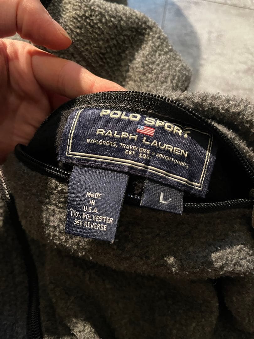 90s POLO SPORT フリースベスト リバーシブル usa