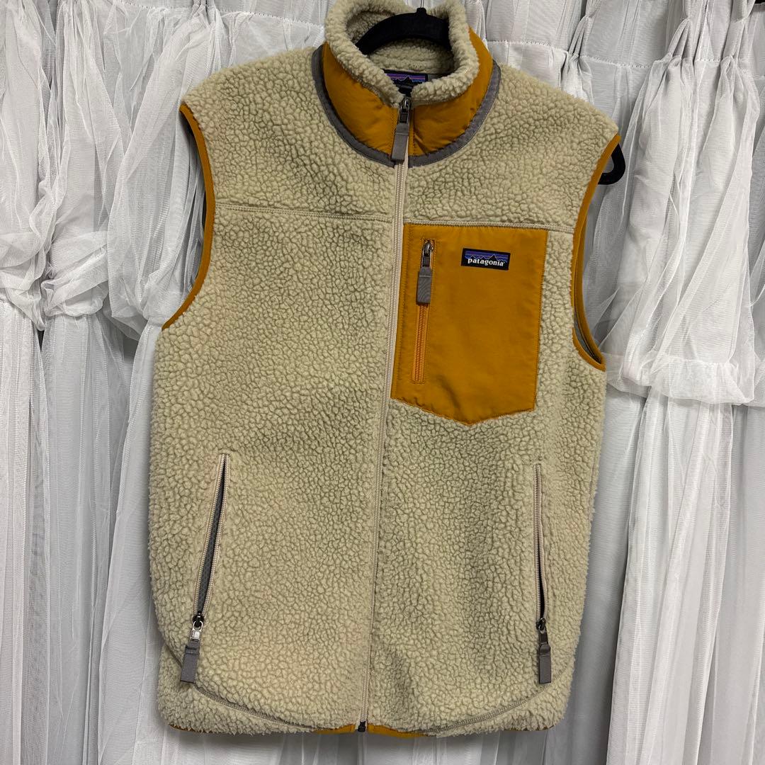 Patagonia フリースベスト クリーム/イエロー