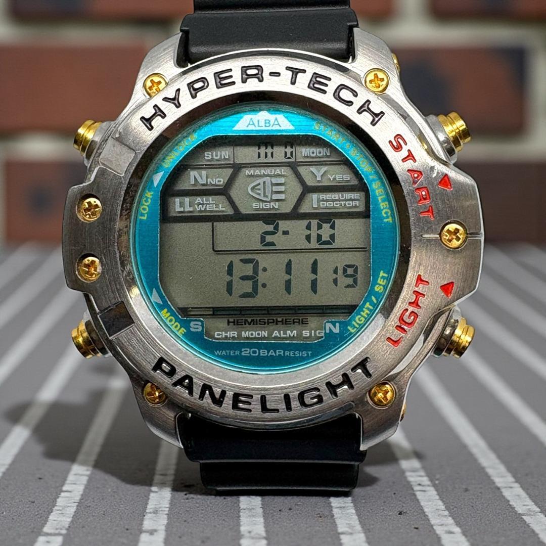 【美品・ベルト・電池交換済】ALBA HYPER-TECH W820-4030