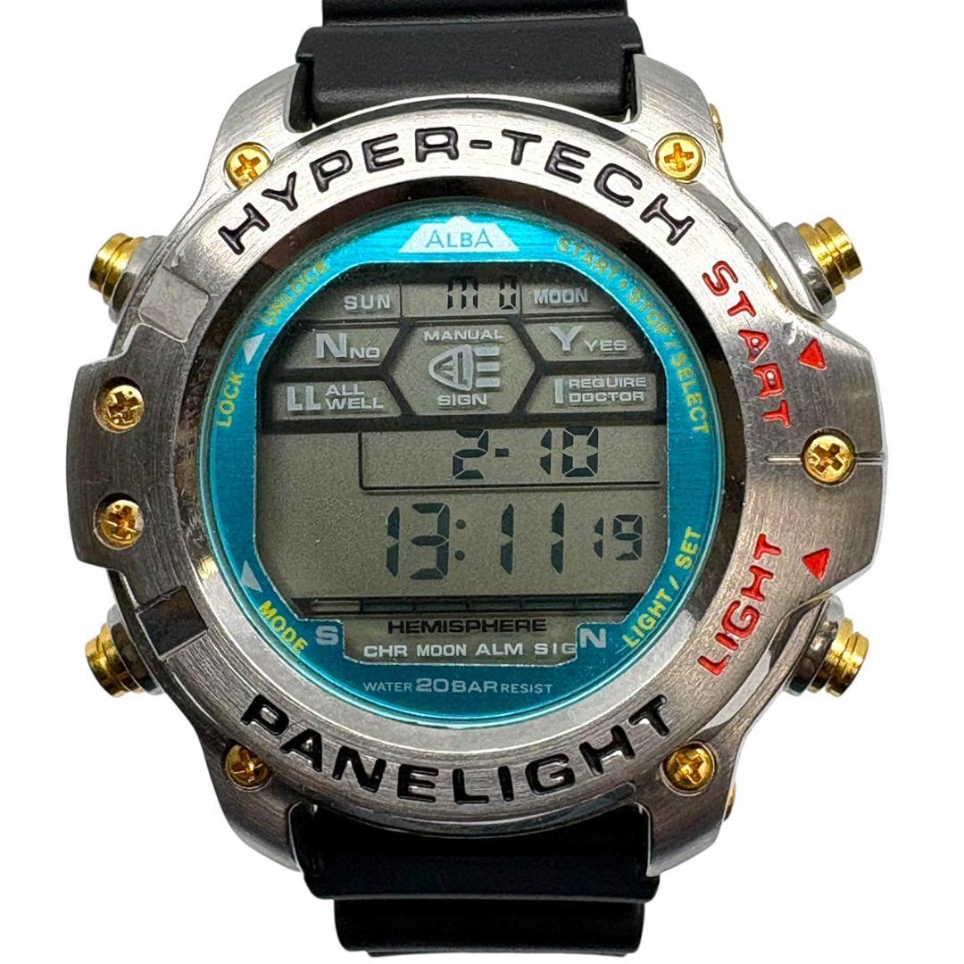 【美品・ベルト・電池交換済】ALBA HYPER-TECH W820-4030