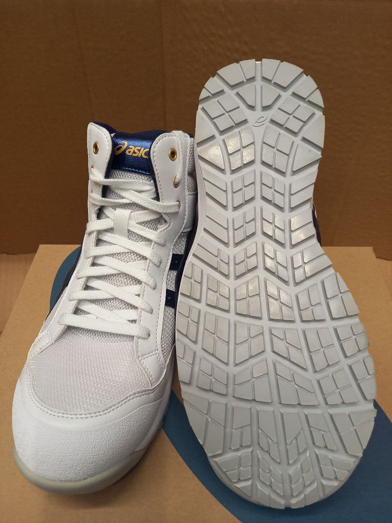 【新品】アシックス安全靴 CP218 ホワイト/ピーコート