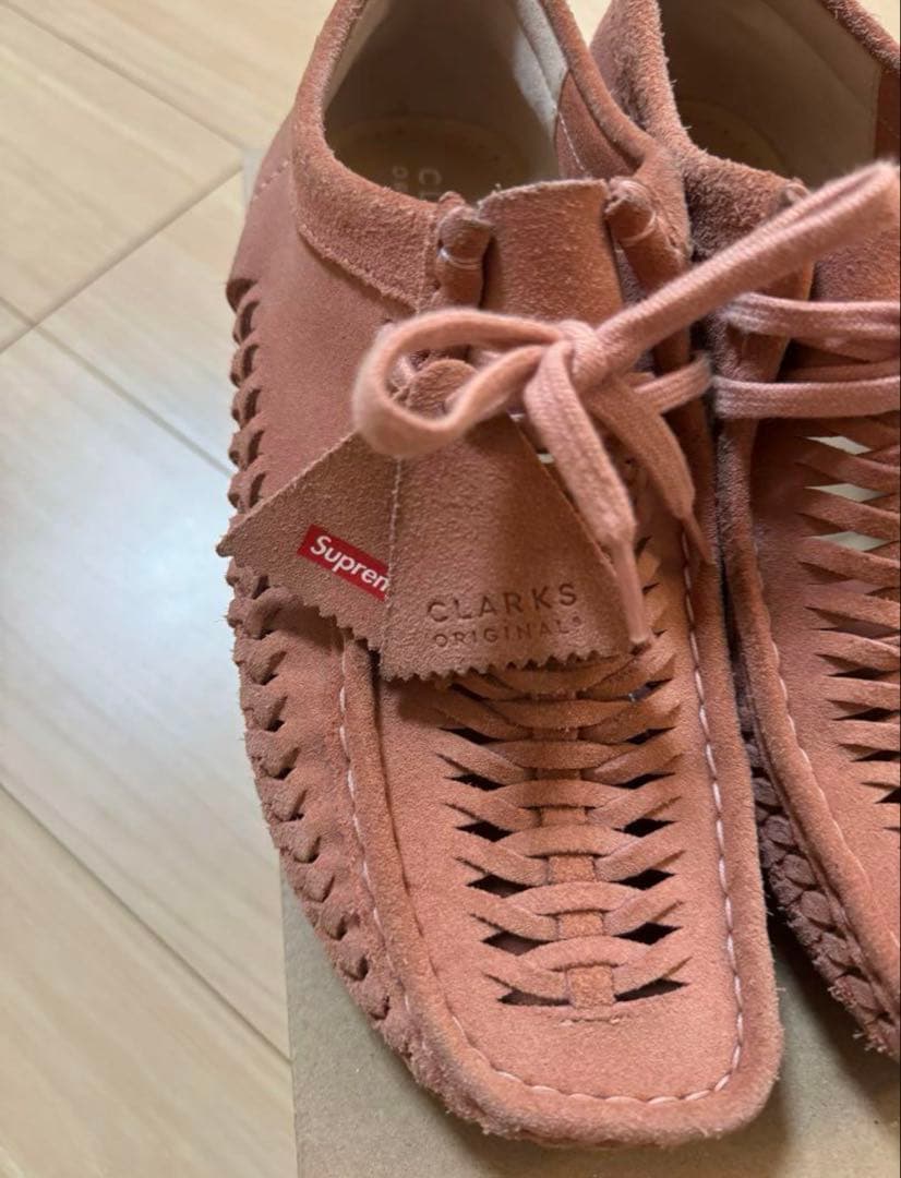 CLARKS×SUPREME WALLABEE \"PINK\" ワラビー uk7