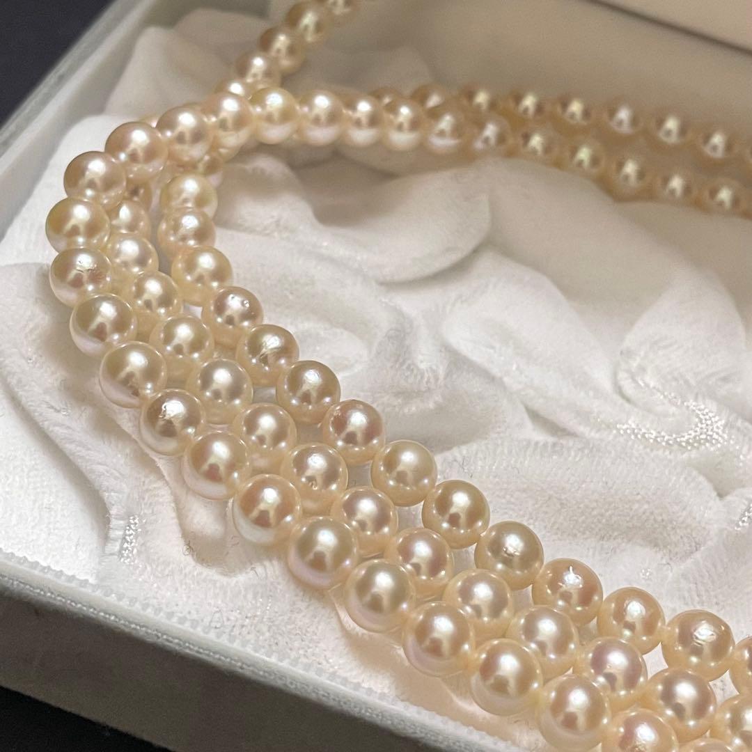 【超ロング✨あこや本真珠】 ネックレス パール 3連 2連 ベビーパール アコヤ