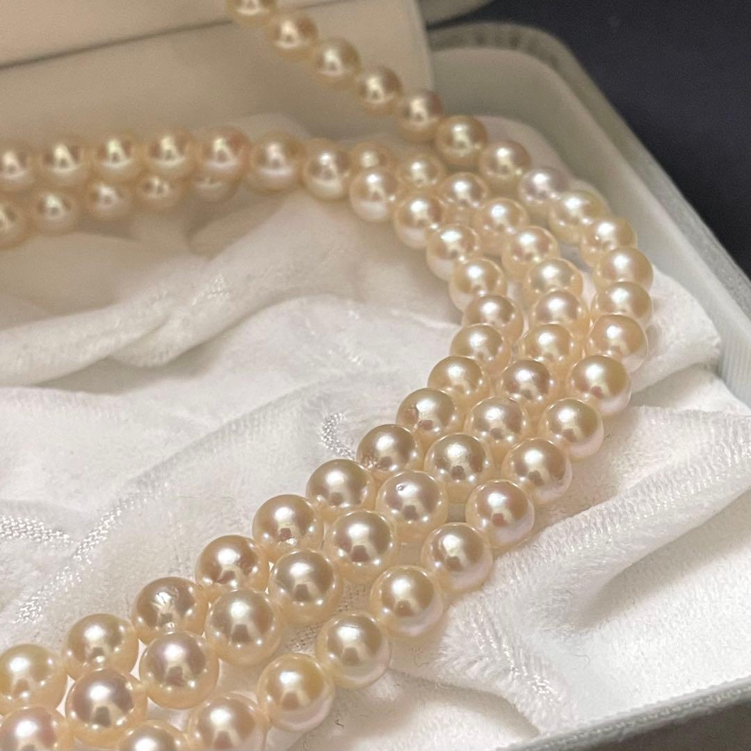 【超ロング✨あこや本真珠】 ネックレス パール 3連 2連 ベビーパール アコヤ