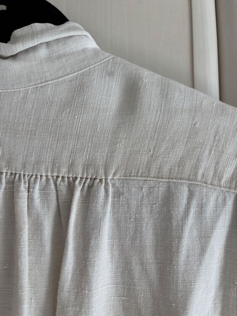 フランスアンティーク ワークシャツ シャツワンピ リネン 羊飼い ロングシャツ