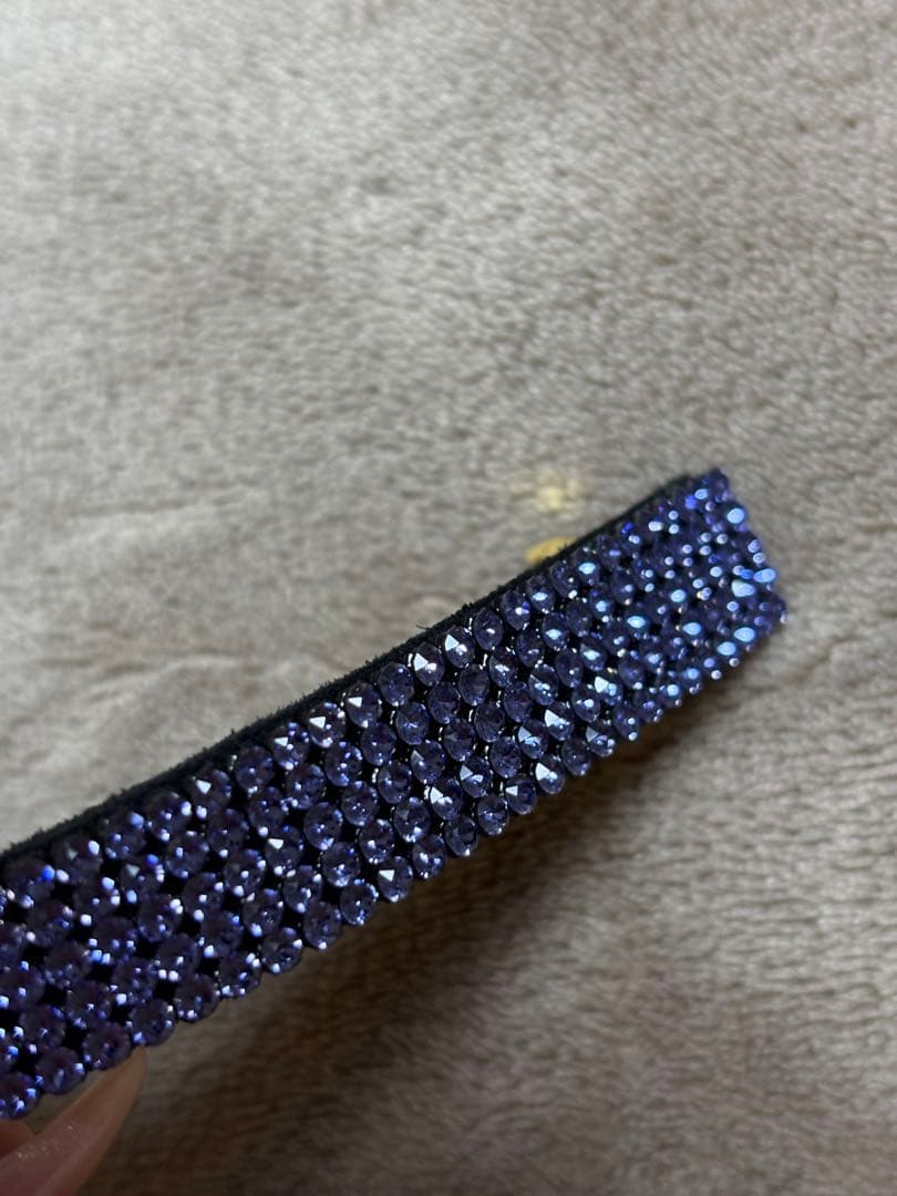 acca紫色スワロフスキーバレッタ