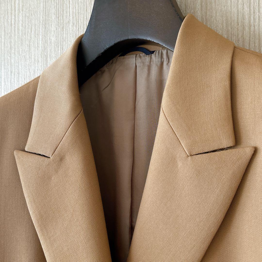 【1290】アナイ　ウールギャバダブル　ジャケット　キャメル