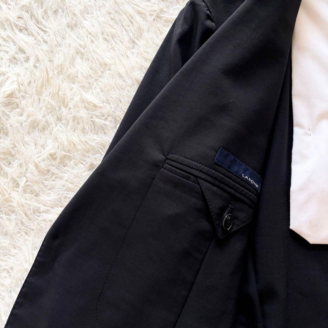 <美品>LARDINI ブラック ウール ジャケット サイズ46
