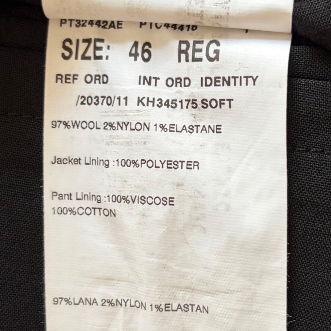 <美品>LARDINI ブラック ウール ジャケット サイズ46