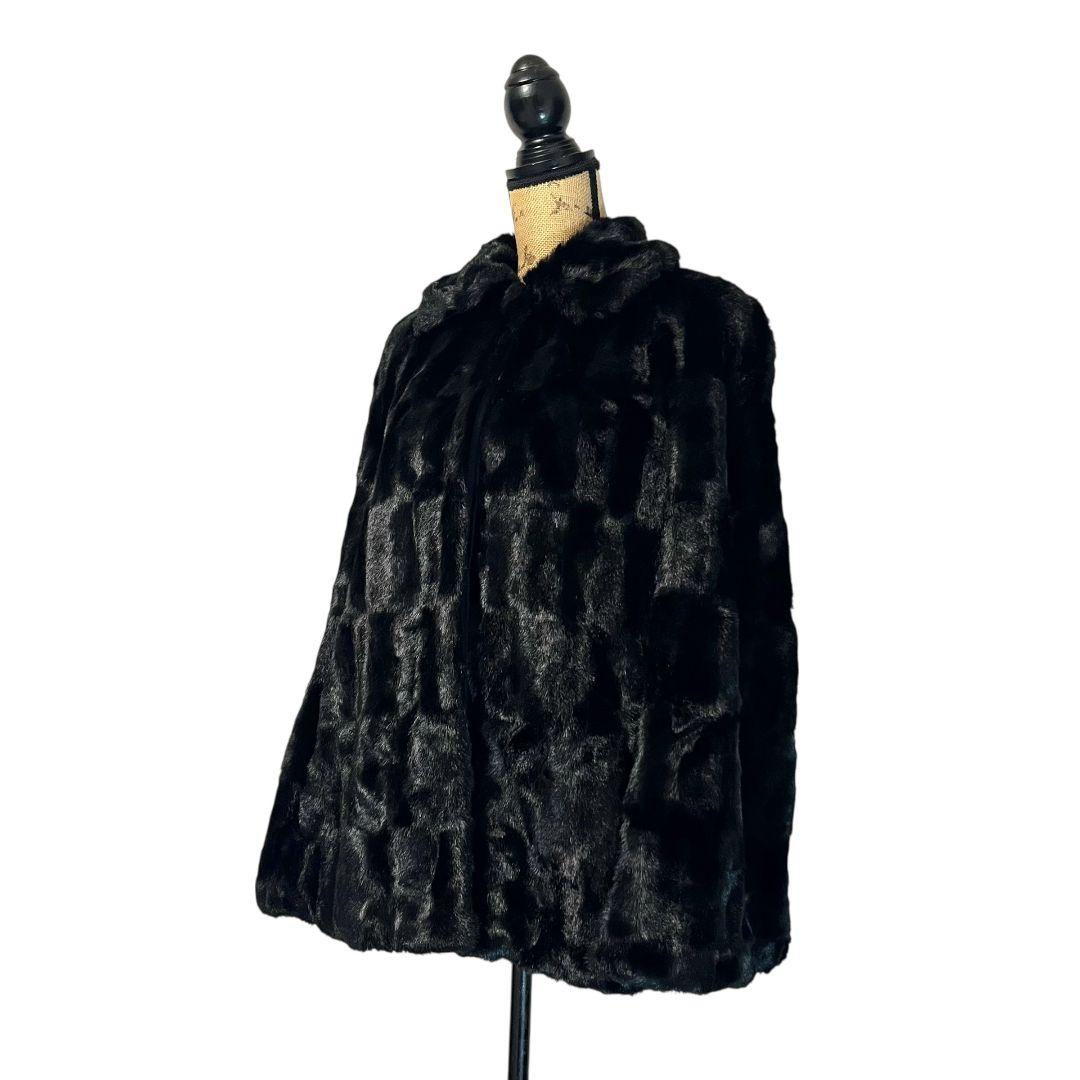 【美品】【38】DRIES VAN NOTEN ブロックチェック ファーコート