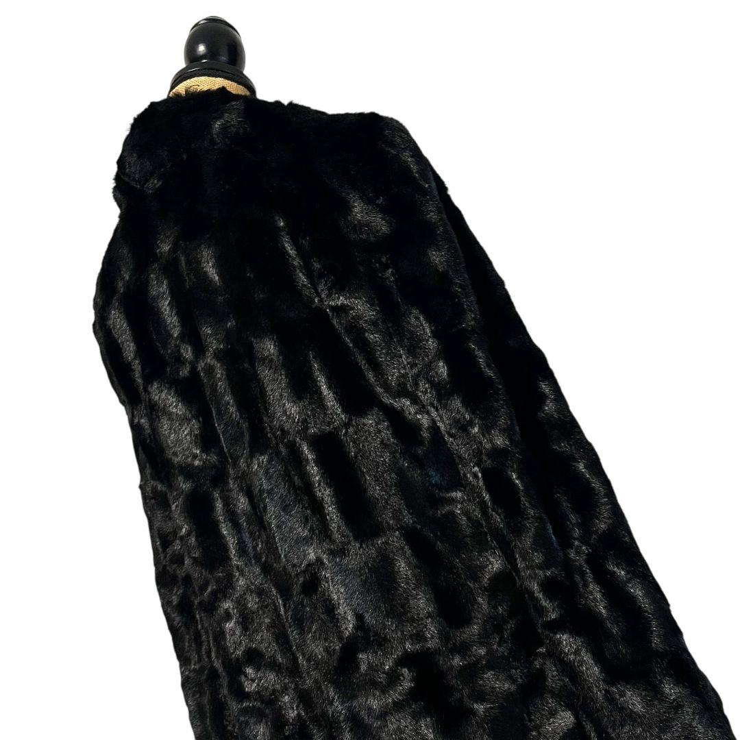 【美品】【38】DRIES VAN NOTEN ブロックチェック ファーコート