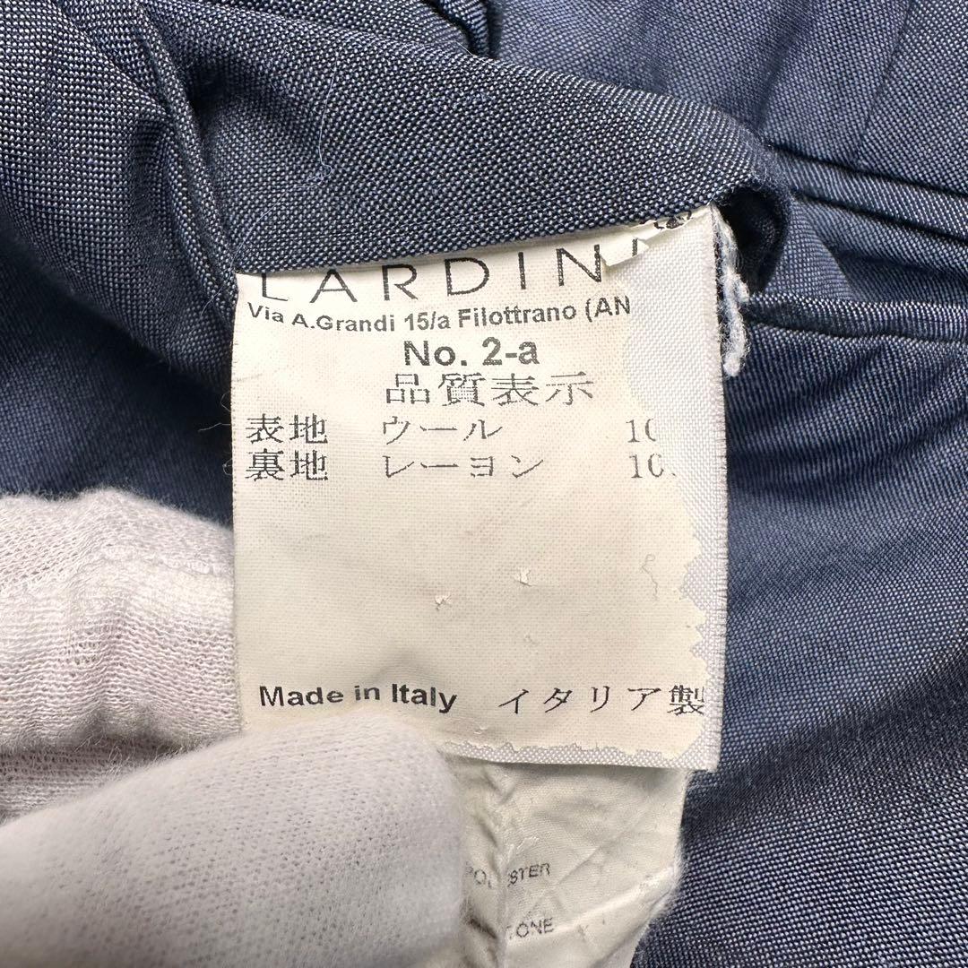 美品 ラルディーニ ブートニエール セットアップ ネイビー ウール100% 46
